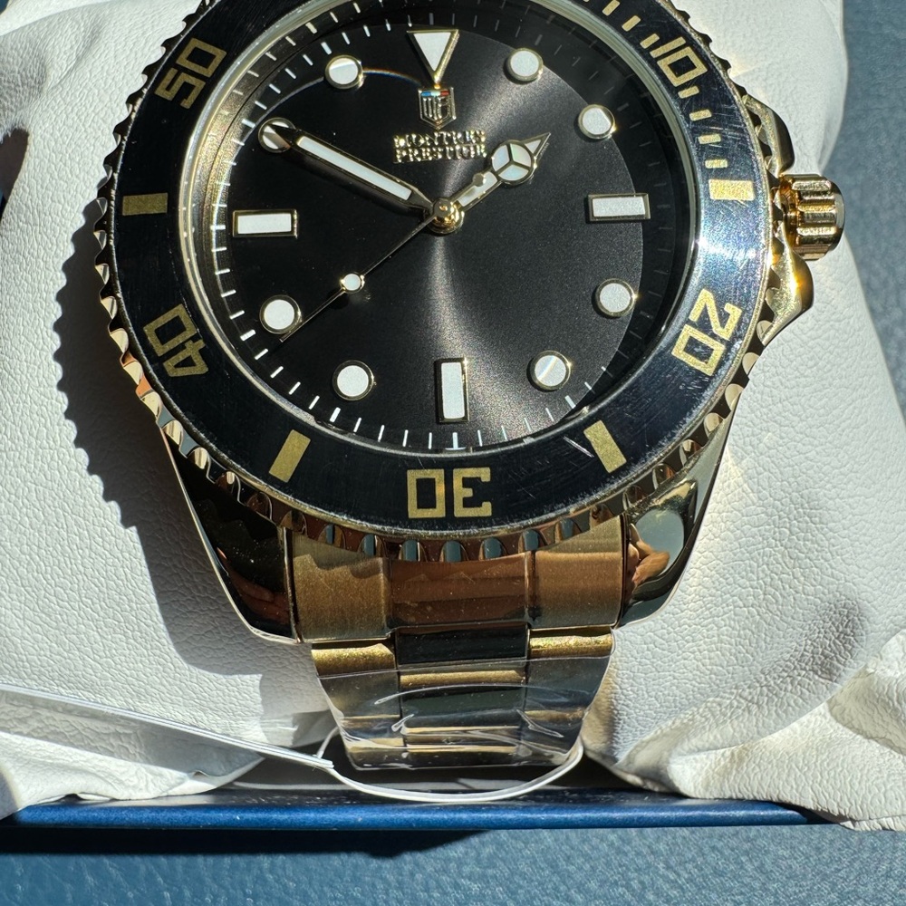 Invicta X Montres Prestige Men's Gold/Black Watch 42mm MPW-0085 New!